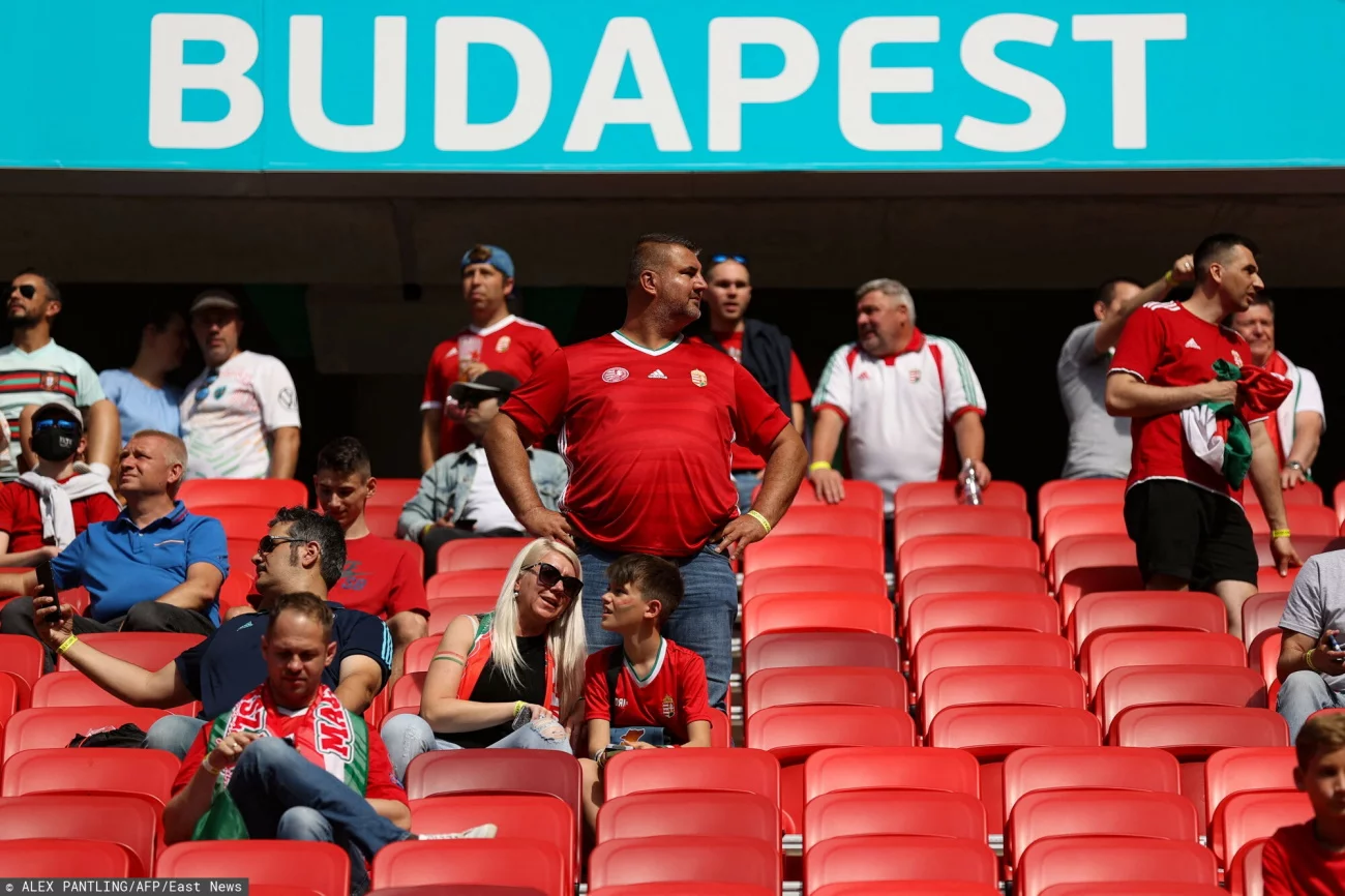 Kibice przed meczem Węgry - Portugalia w Budapeszcie