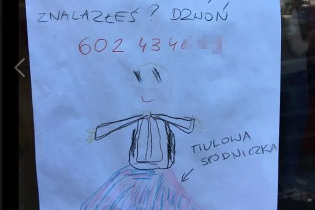 Zaginęła lalka dziewczynki z Warszawy
