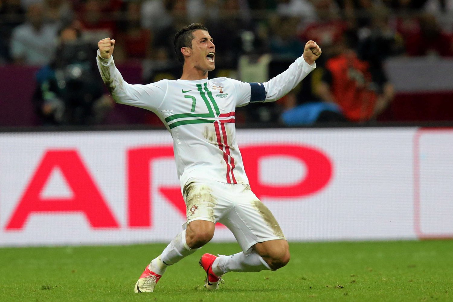 Tak Cristiano Ronaldo cieszył się ze zdobycia bramki w ćwierćfinałowym meczu Czechy - Portugalia