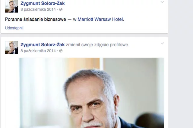 Zygmunt Solorz-Żak sprawdził jak działa Facebook