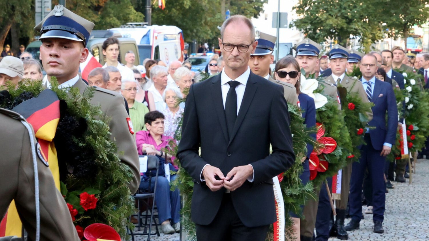 Ambasador Niemiec w Polsce Thomas Bagger uczcił pamięć ofiar II wojny światowej.