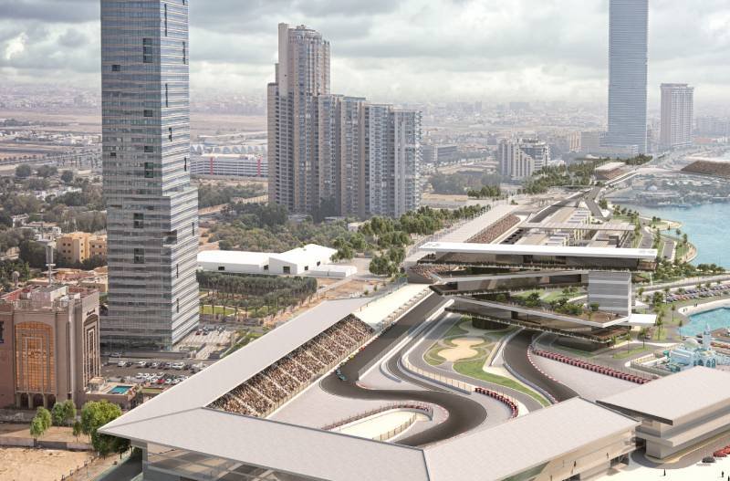 Wizualizacja toru w Dżuddzie.