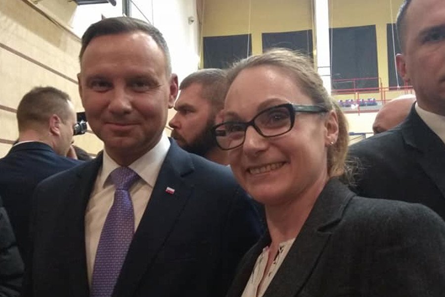 Małgorzata Belska z prezydentem Andrzejem Dudą