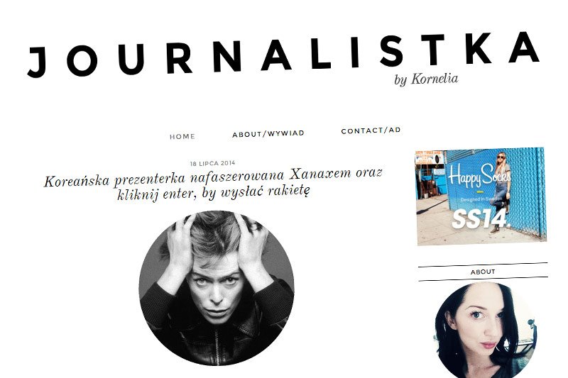 Journalistka.pl to blog, który prowadzi Kornelia.