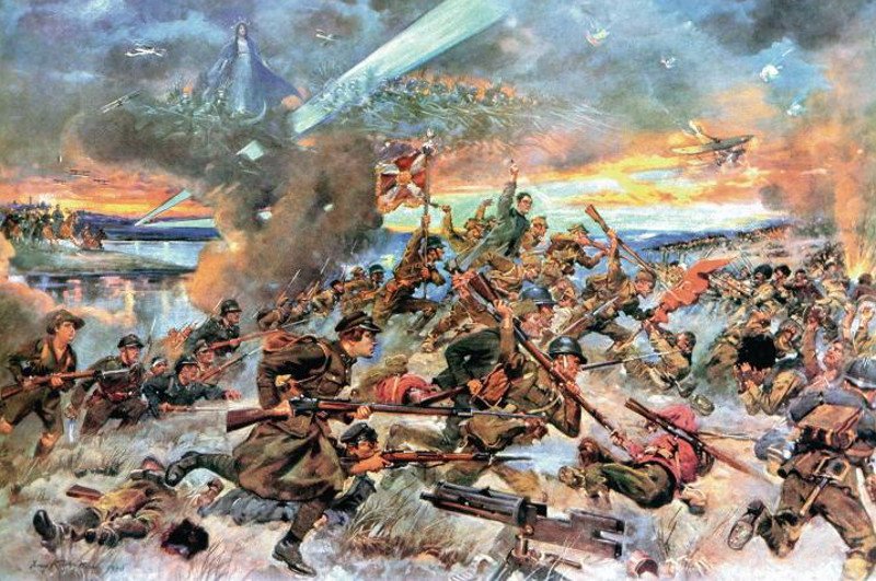 "Cud nad Wisłą" - obraz Jerzego Kossaka.