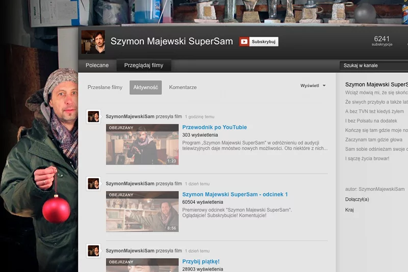 Kanał YouTube'owego programu Szymona Majewskiego.