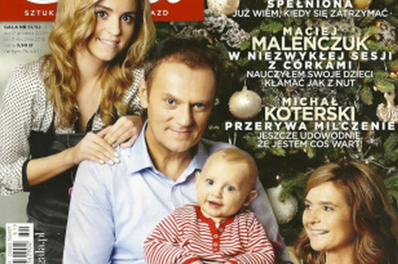 Donald Tusk z rodziną na okładce "Gali".