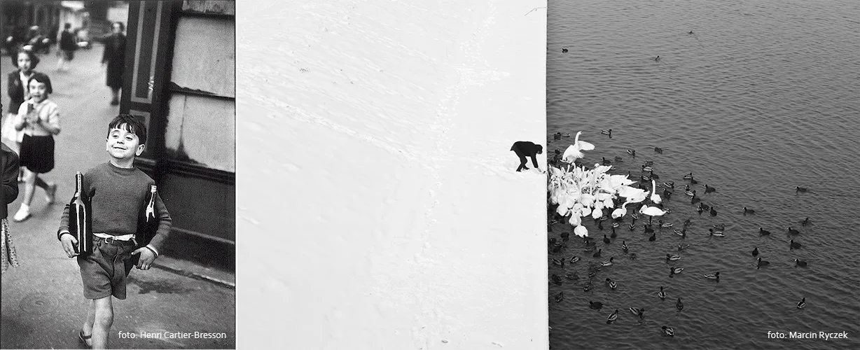po lewej Henri Cartier-Bresson, po prawej Marcin Ryczek