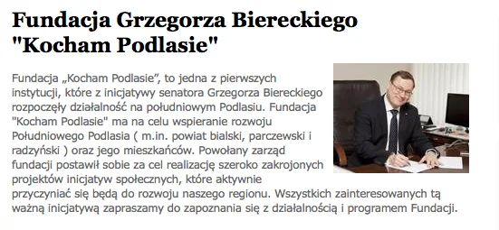 Szef fundacji Biereckiego został pełnomocnikiem PiS na trzy powiaty przy Białej Podlaskiej. To on będzie układał listy kandydatów w wyborach samorządowych