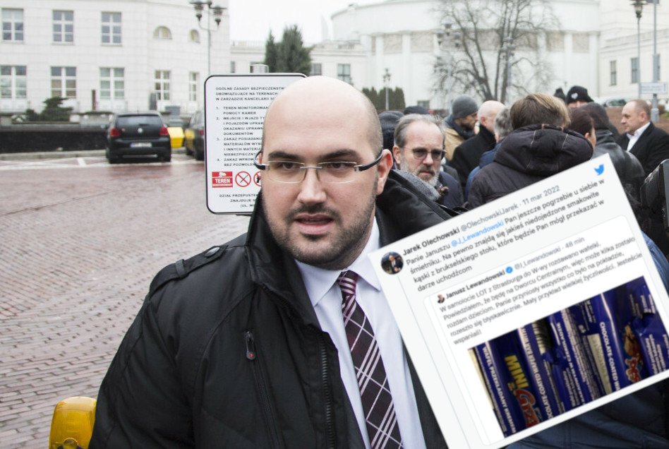 Jarosław Olechowski zadrwił na Twitterze z Janusza Lewandowskiego.