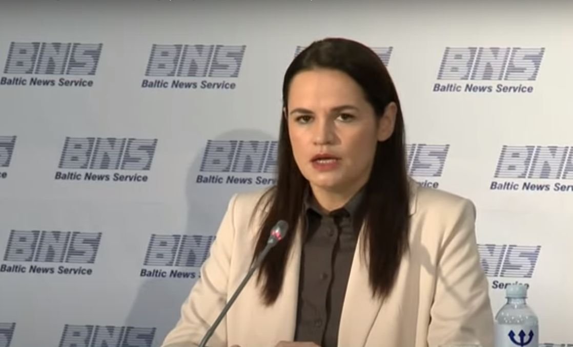 Światłana Cichanouska wystąpiła na pierwszej konferencji prasowej od czasu przyjazdu na Litwę.