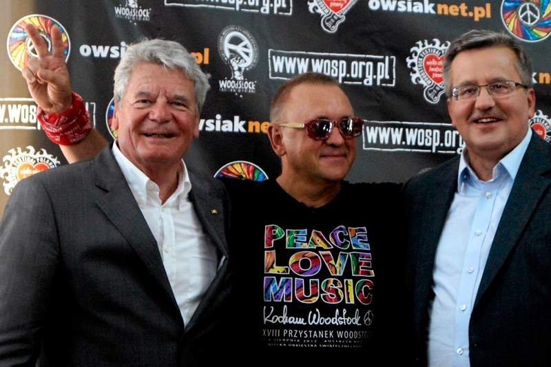 Jurek Owsiak oraz Prezydenci Niemiec i Polski na Festiwalu Woodstock