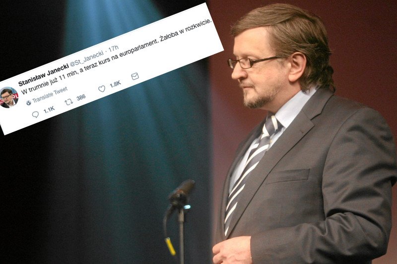 Stanisław Janecki nie popisał się swoim komentarzem w sprawie zbiórki do wirtualnej puszki Pawła Adamowicza.