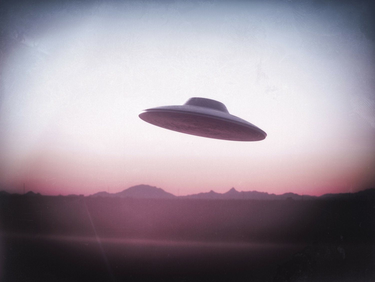 Ilustracja przedstawiająca latający spodek