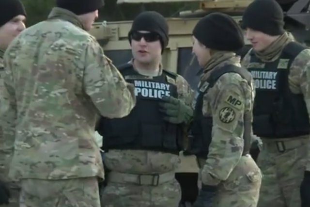 Amerykańscy żołnierze stacjonujący w Żaganiu.