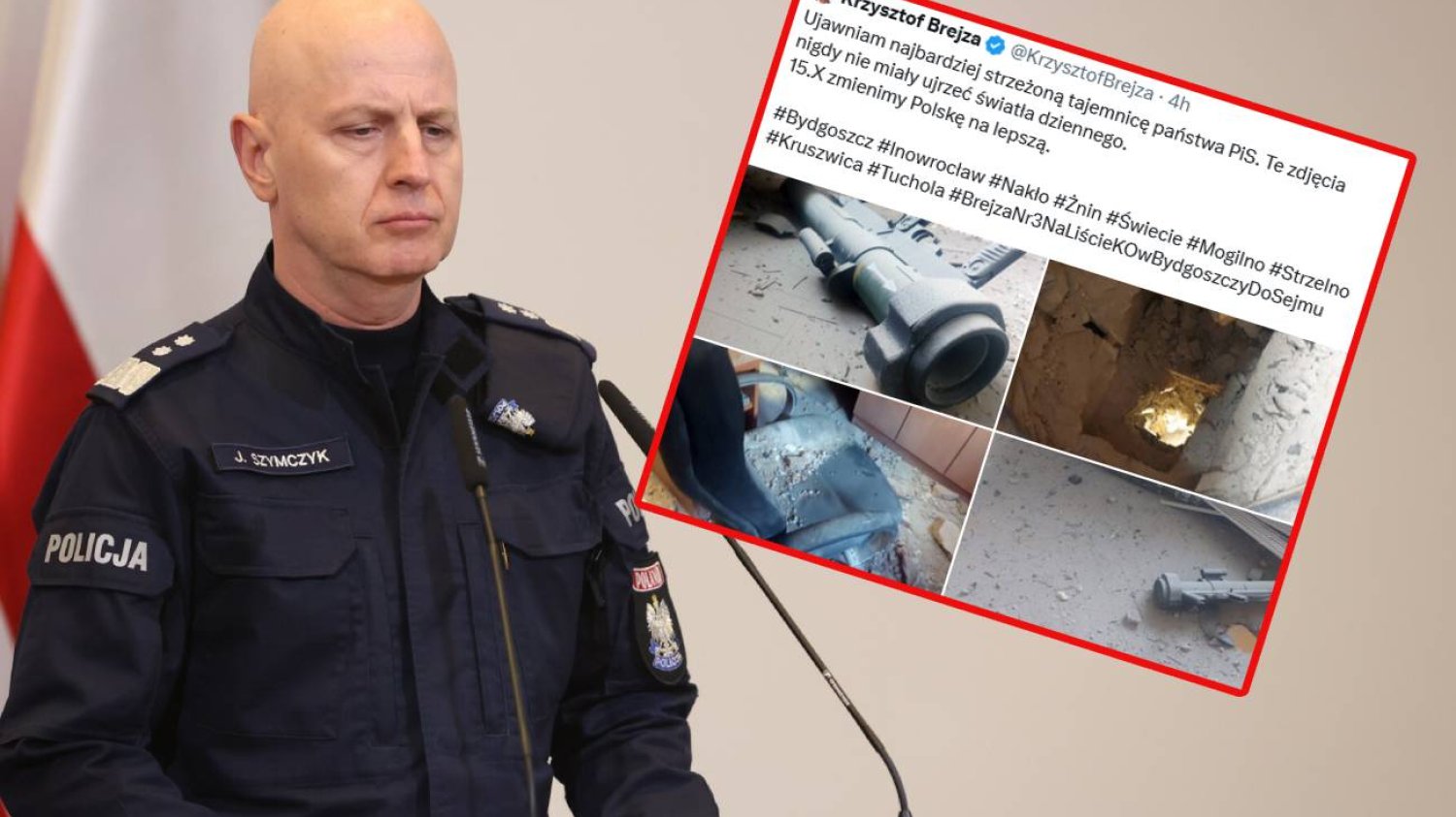 Zdjęcia po wybuchu granatnika w KGP. Rzecznik gen. Szymczyka zabrał głos