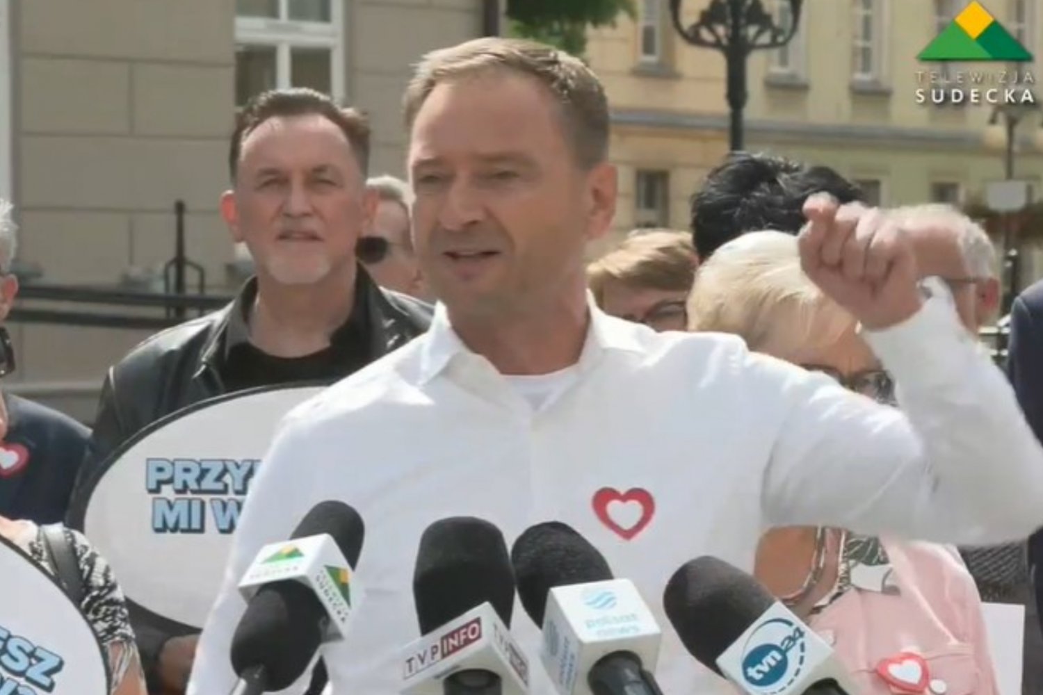 Incydent na konferencji KO. Nitras: "I to jest filozofia Kaczyńskiego".