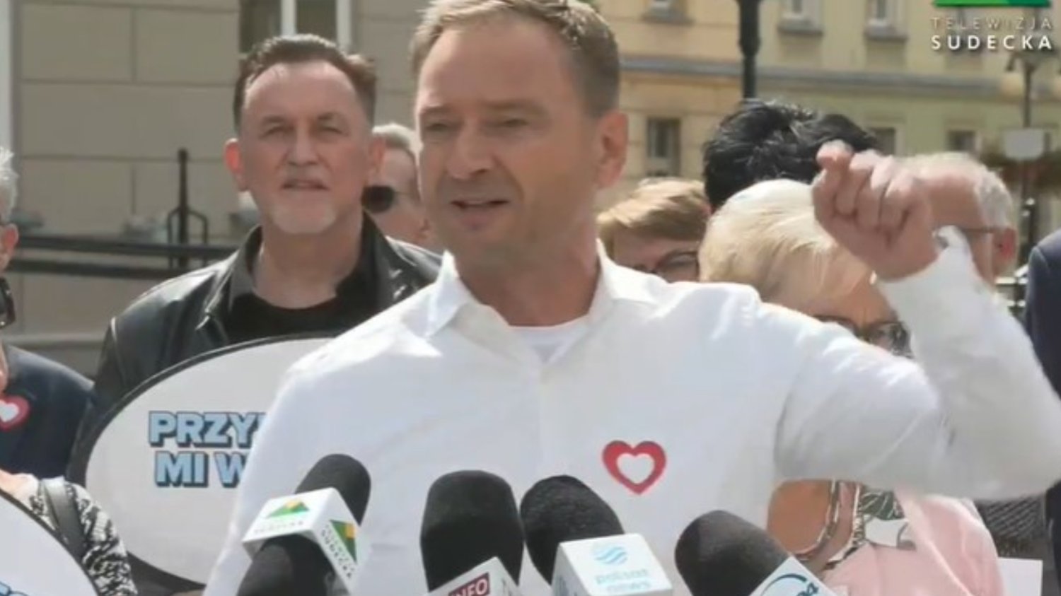 Incydent na konferencji KO. Nitras: "I to jest filozofia Kaczyńskiego".