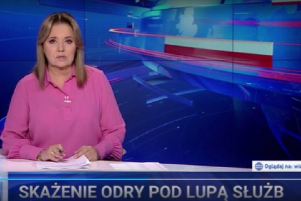 "Wiadomości" prawie zignorowały katastrofę nad Odrą.