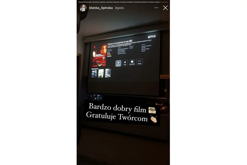 Blanka Lipińska pogratulowała twórcom nowego filmu Netflixa.