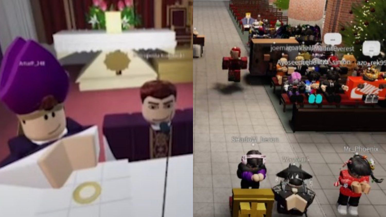 Msze święte w Robloksie robią furorę w internecie (TikTok). Msze święte w Robloksie robią furorę w internecie (TikTok).