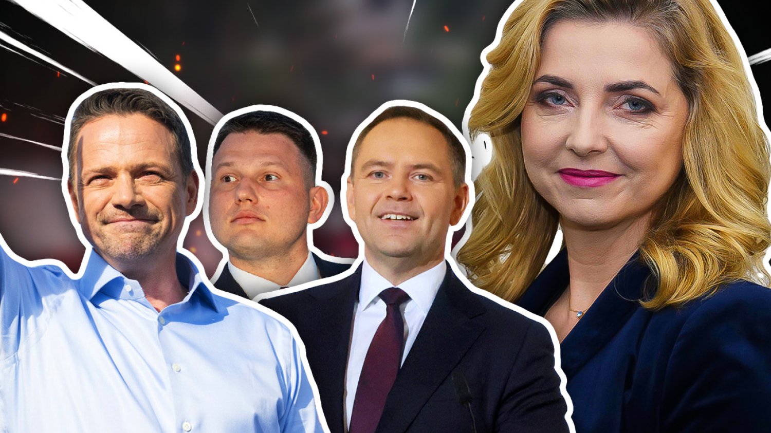 Kto wygra wybory prezydenckie, Trzaskowski czy Nawrocki? Prof. Anna Siewierska o tym, co nas czeka przed drugą turą wyborów. Od lewej: Rafał Trzaskowski, Sławomir Mentzen, Karol Nawrocki, Anna Siewierska.