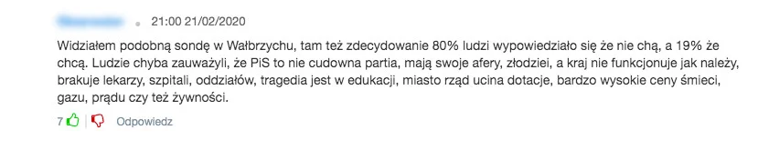 Komentarz internauty.