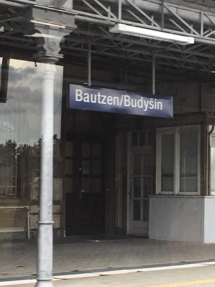 Dworzec kolejowy w Bautzen/Budziszynie.
