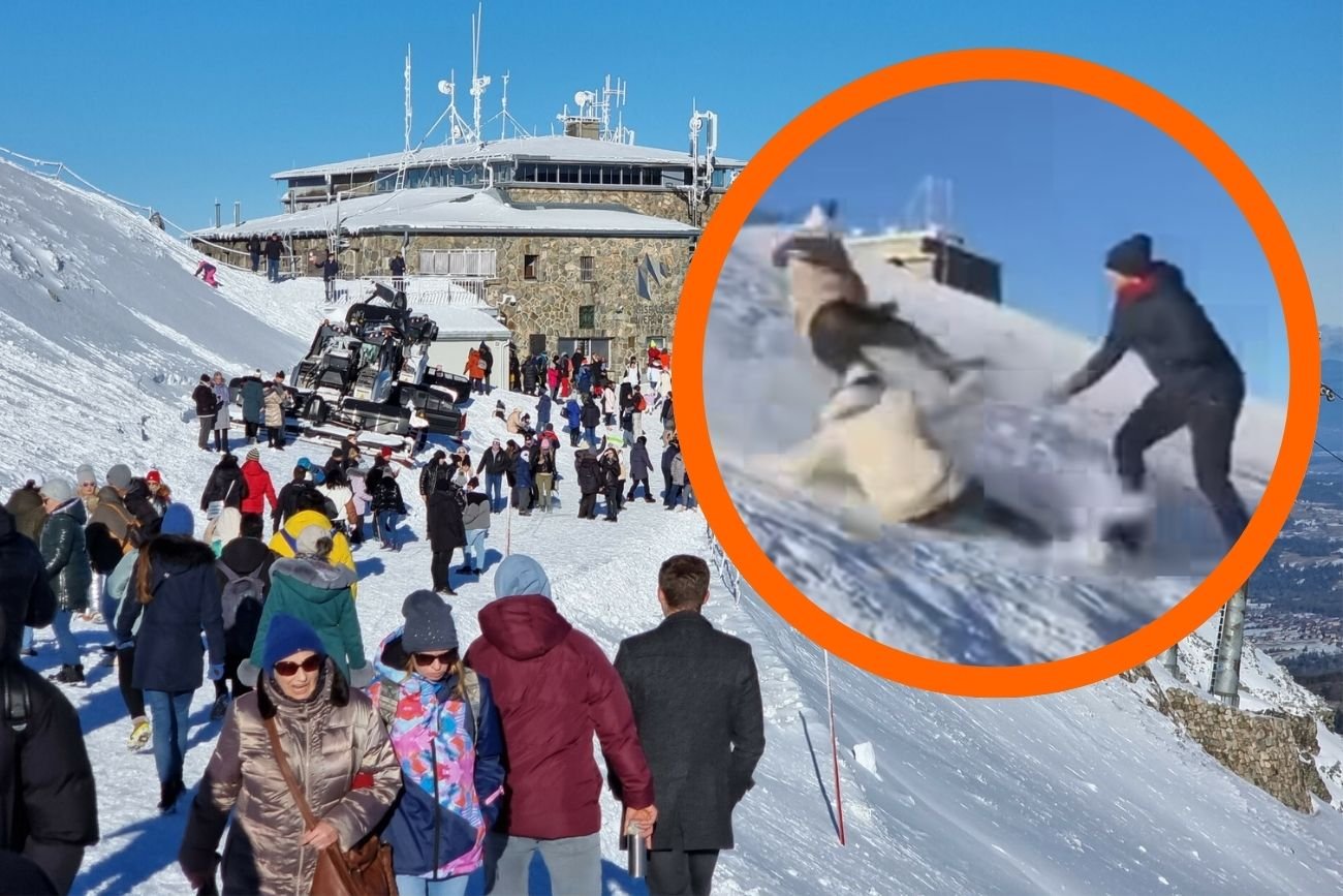 Na Kasprowym Wierchu urządzają sobie zjazdy i tratują innych turystów