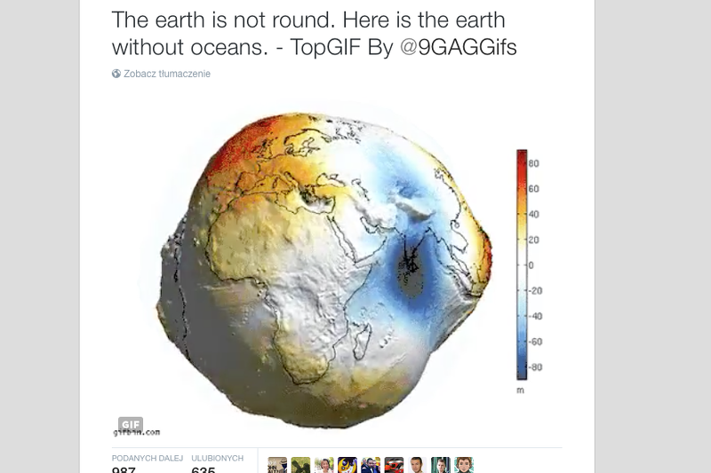 Ziemia nie jest okrągła. Internauci zdziwieni.