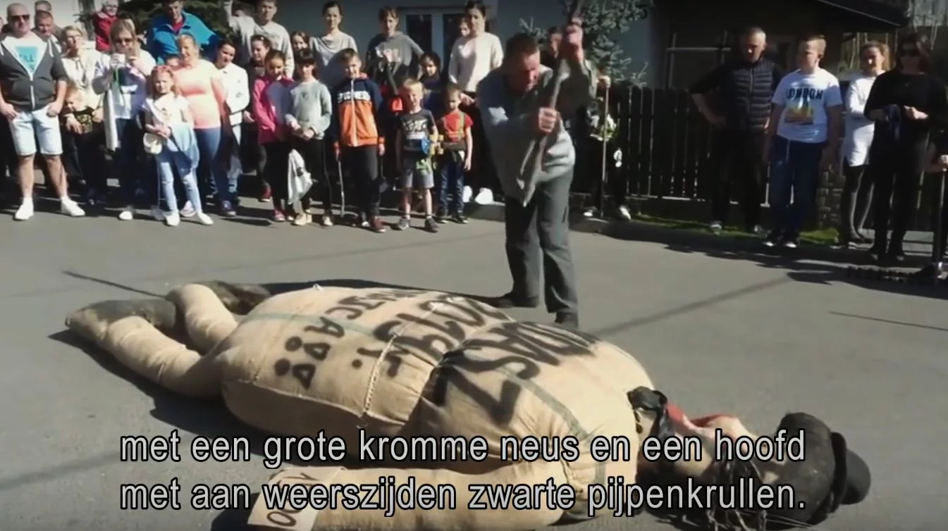 W holenderskim dokumencie pokazano rytuał "sądu nad Judaszem" z miejscowości Pruchnik