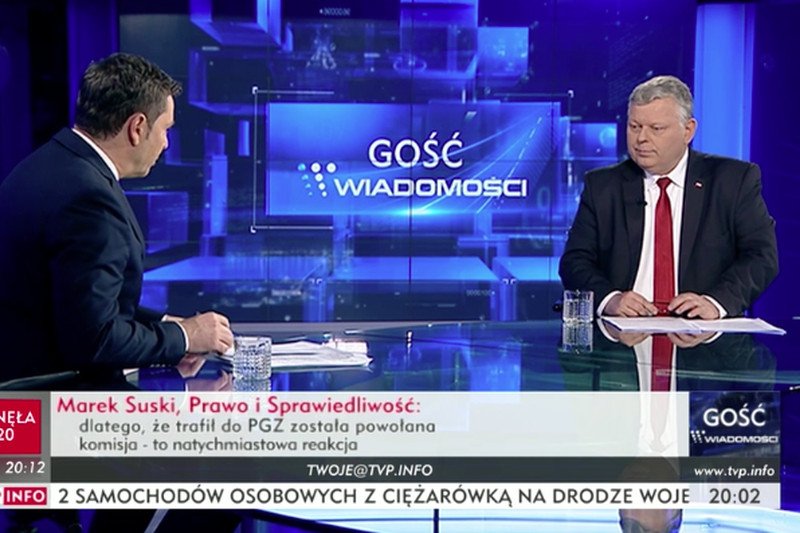 Marek Suski (PiS) w krzyżowym ogniu pytań w TVP.