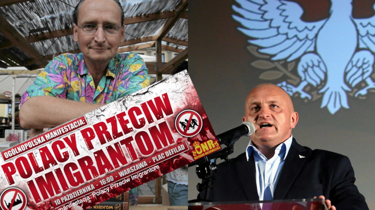 Wojciech Cejrowski i Marian Kowalski zapraszają na marsz antyimigracyjny na swoich profilach na Facebooku.