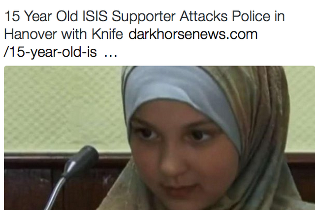 Rzuciła się z nożem na policjanta, bo nie mogła wstąpić do ISIS