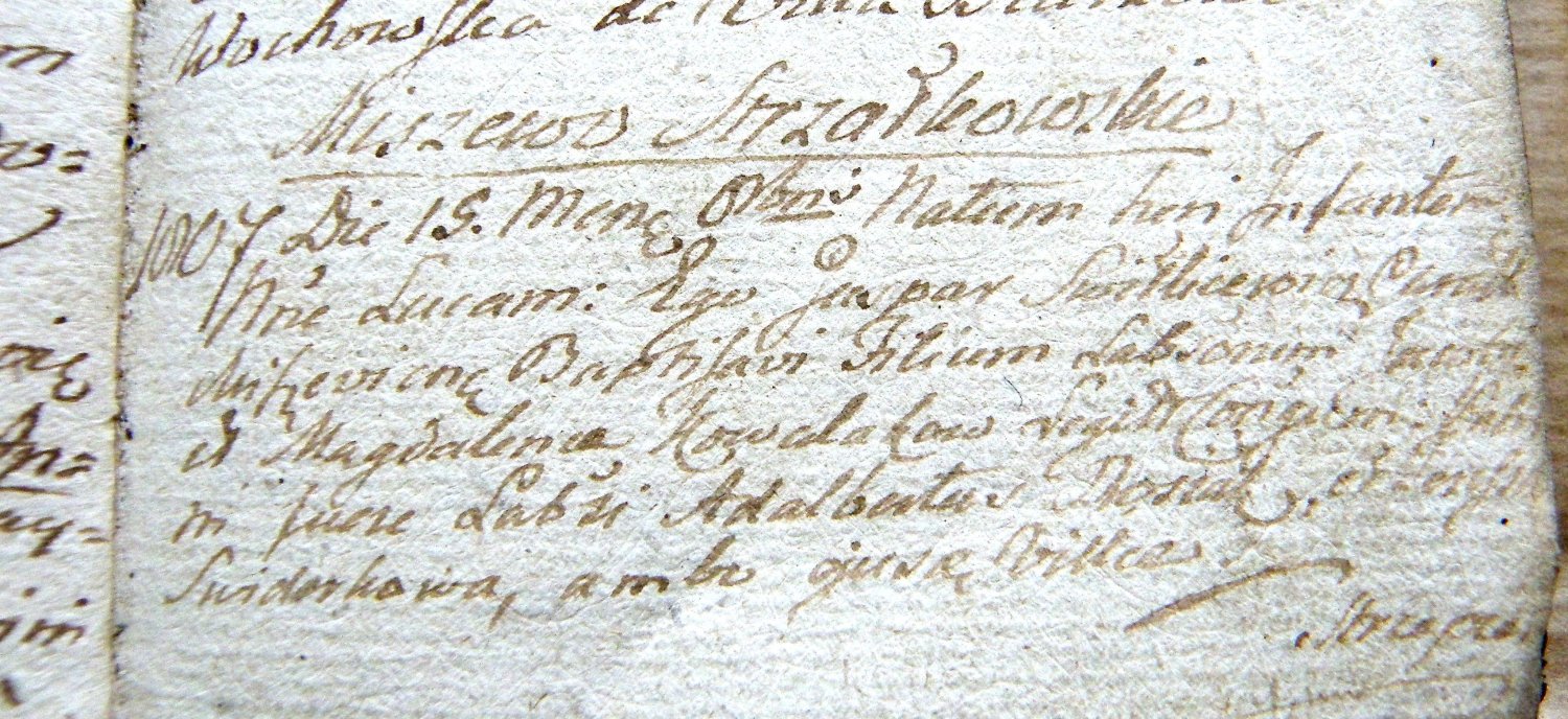 Akt urodzenia z 1807 r. mojego przodka Łukasza Kowalaka, który zmarł i ożenił się jako Łukasz Kowalski. Jego potomkowie nosili nazwisko Kowalski.