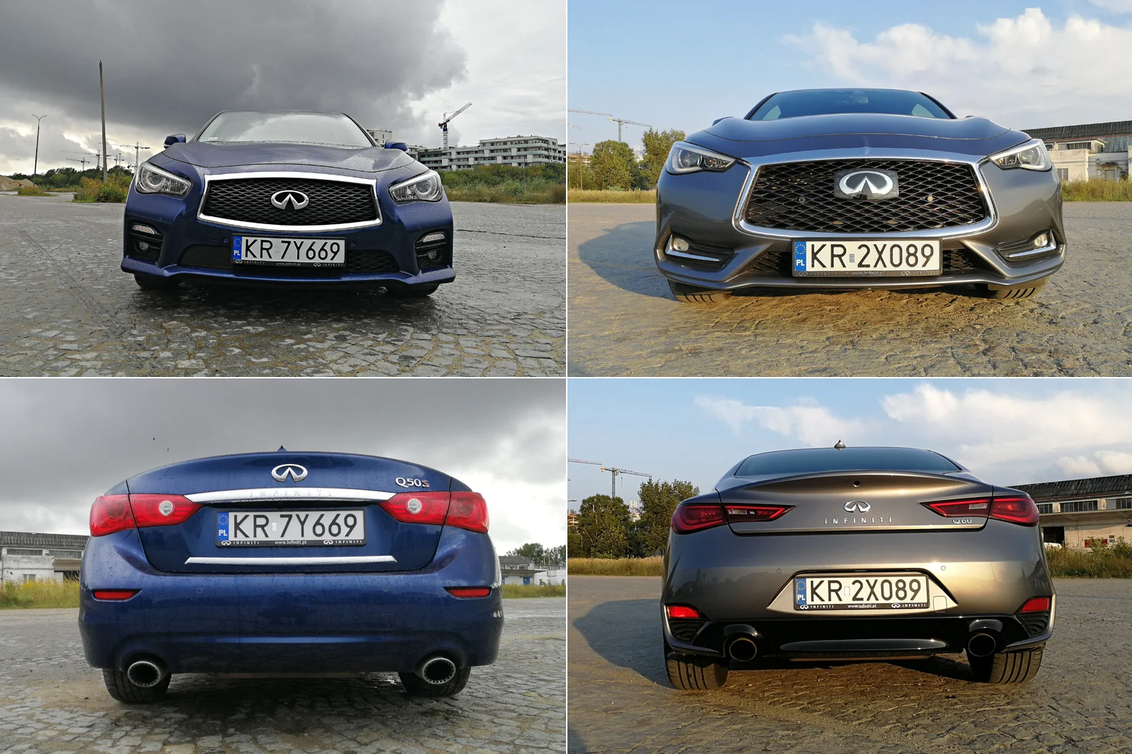 Q50 z lewej i Q60 z prawej.