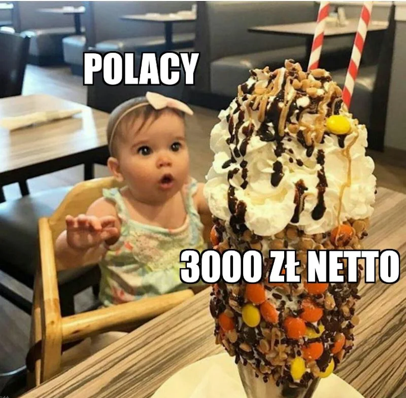 W internecie jest wiele memów z Polakami wpatrzonymi w 3000 netto.