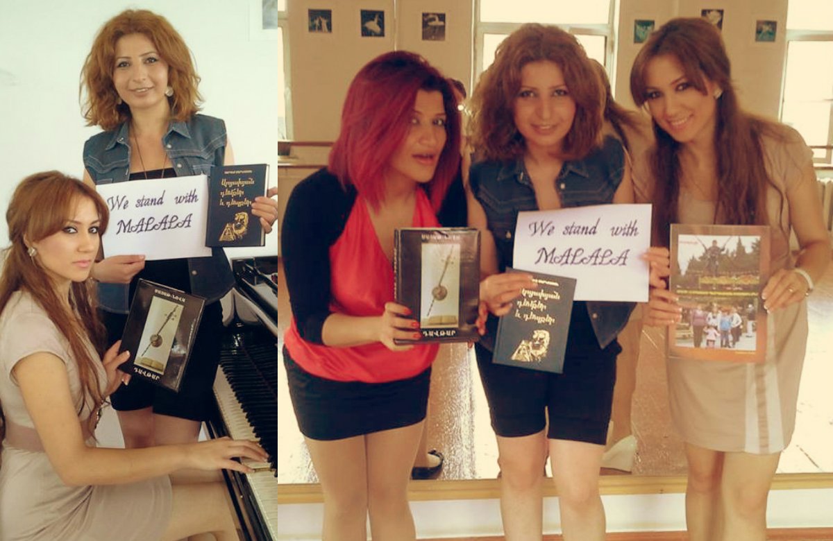 Dziewczyny z Górnego Karabachu dla kampanii "Dziewczynka z książką"