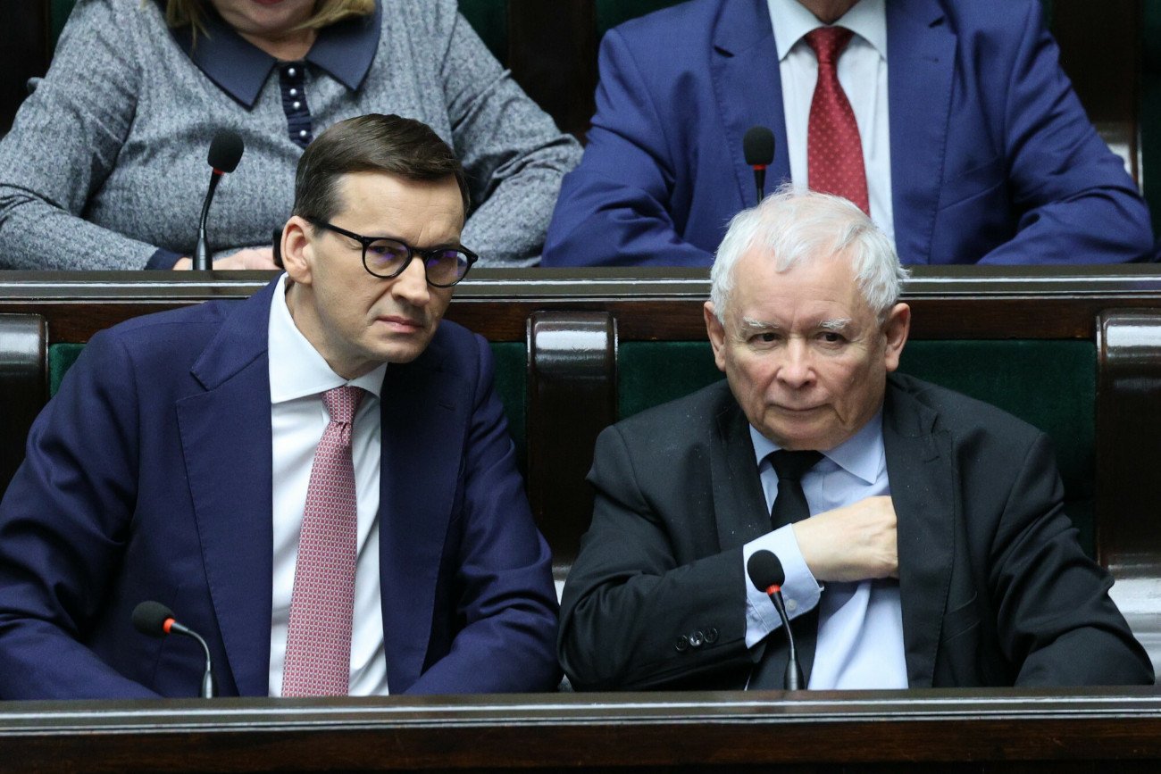 Premier Mateusz Morawiecki i prezes PiS Jarosław Kaczyński
