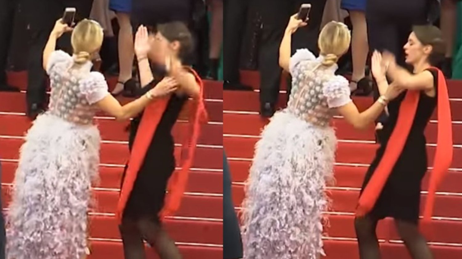 Doda pojechała do Cannes "łapać kontakty", złapała hostessę. Skończyło się przepychanką.