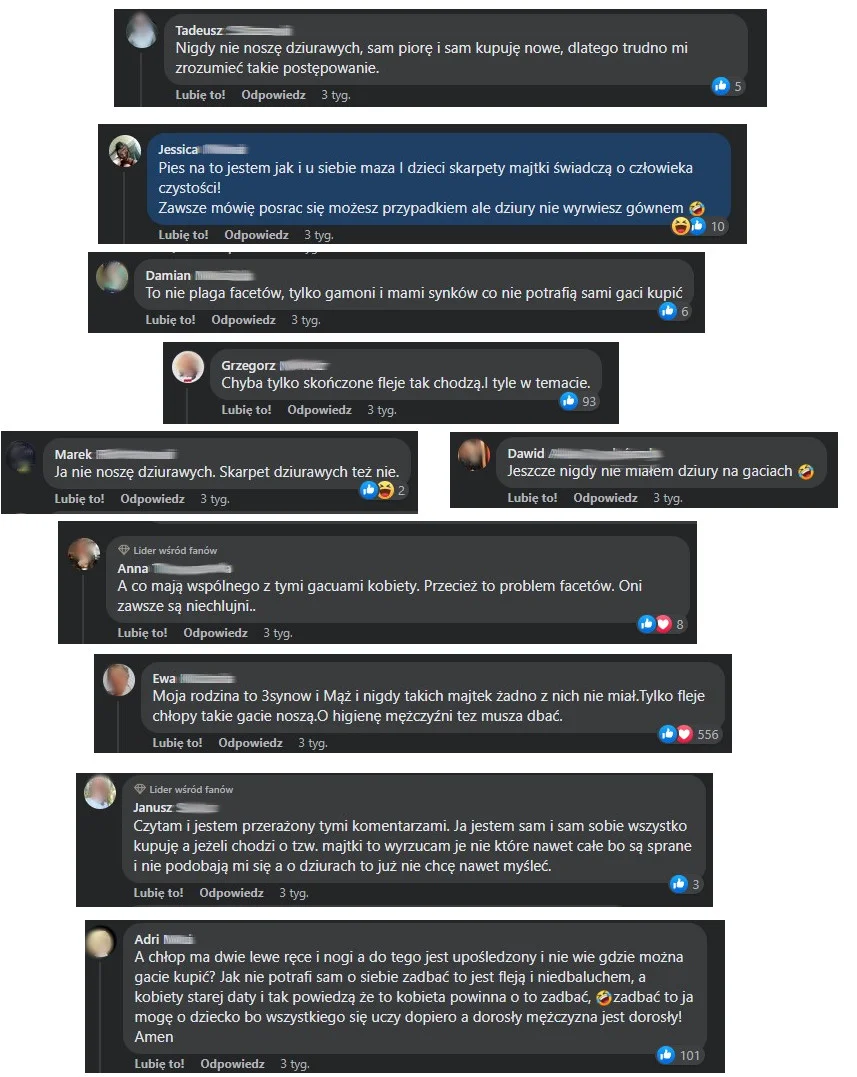 dziurawe majtki memy dziury w bokserkach skąd się biorą 