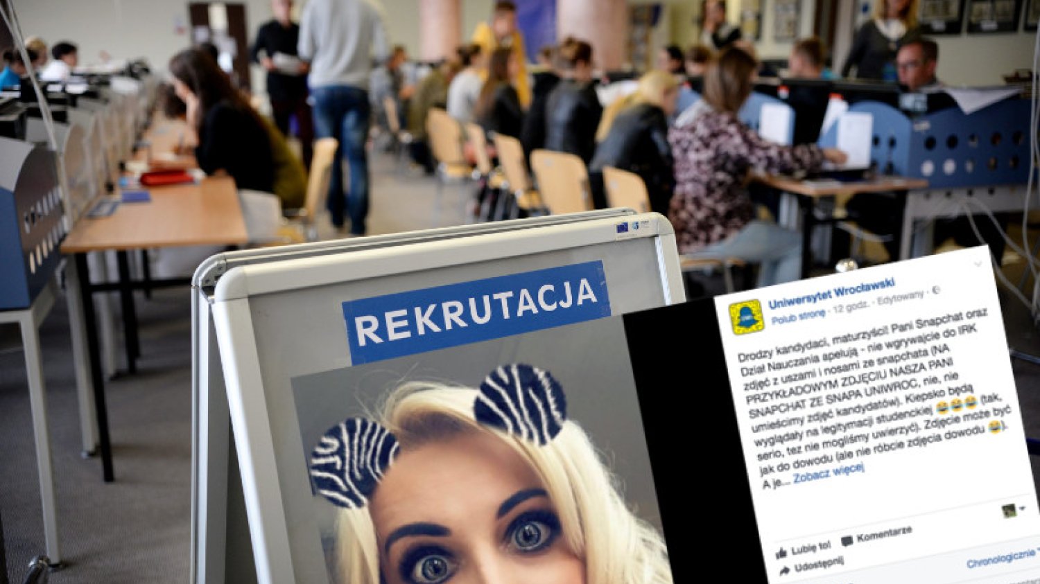 Zdjęcia ze snapchata w dokumentach wysyłanych na wyższą uczelnię? Okazuje się, ze dla kandydatów to żaden problem...