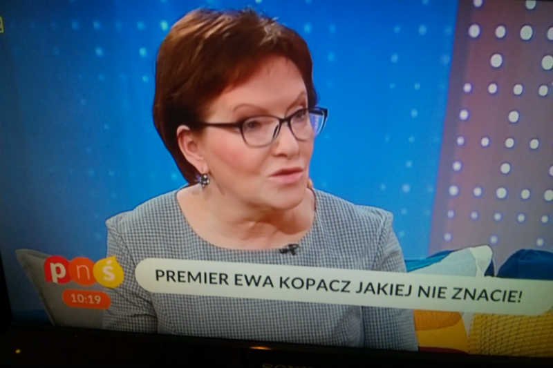 Ewa Kopacz pojawiła się w sobotę razem z wnuczkiem Julianem w "Pytaniu na śniadanie".