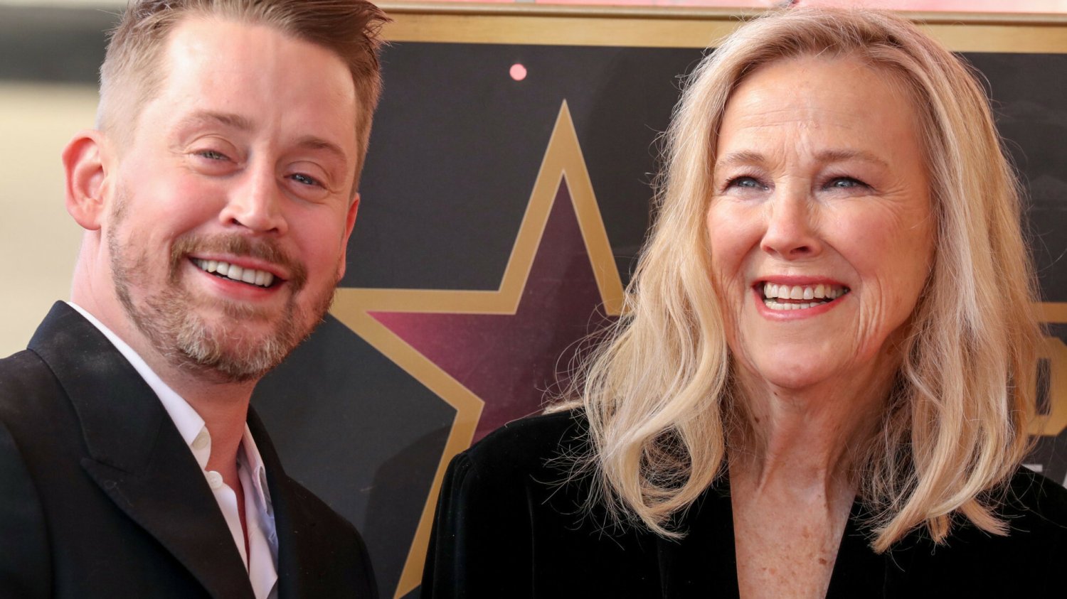 Macaulay Culkin i Catherine O'Hara, gwiazda w Alei Gwiazd w Hollywood Macaulay Culkin, Hollywood Walk of Fame Macaulay Culkin i Catherine O'Hara