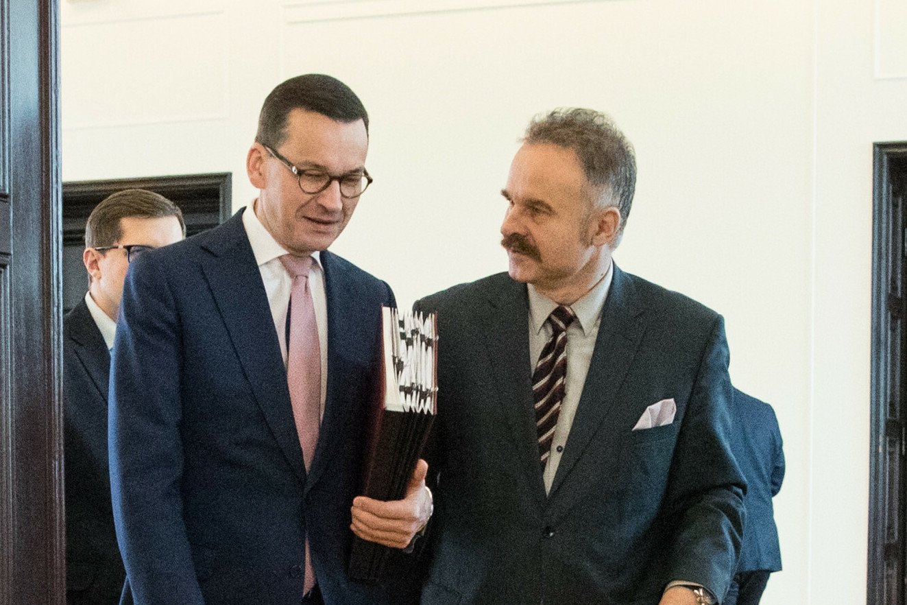 Premier Mateusz Morawiecki i Waldemar Paruch
