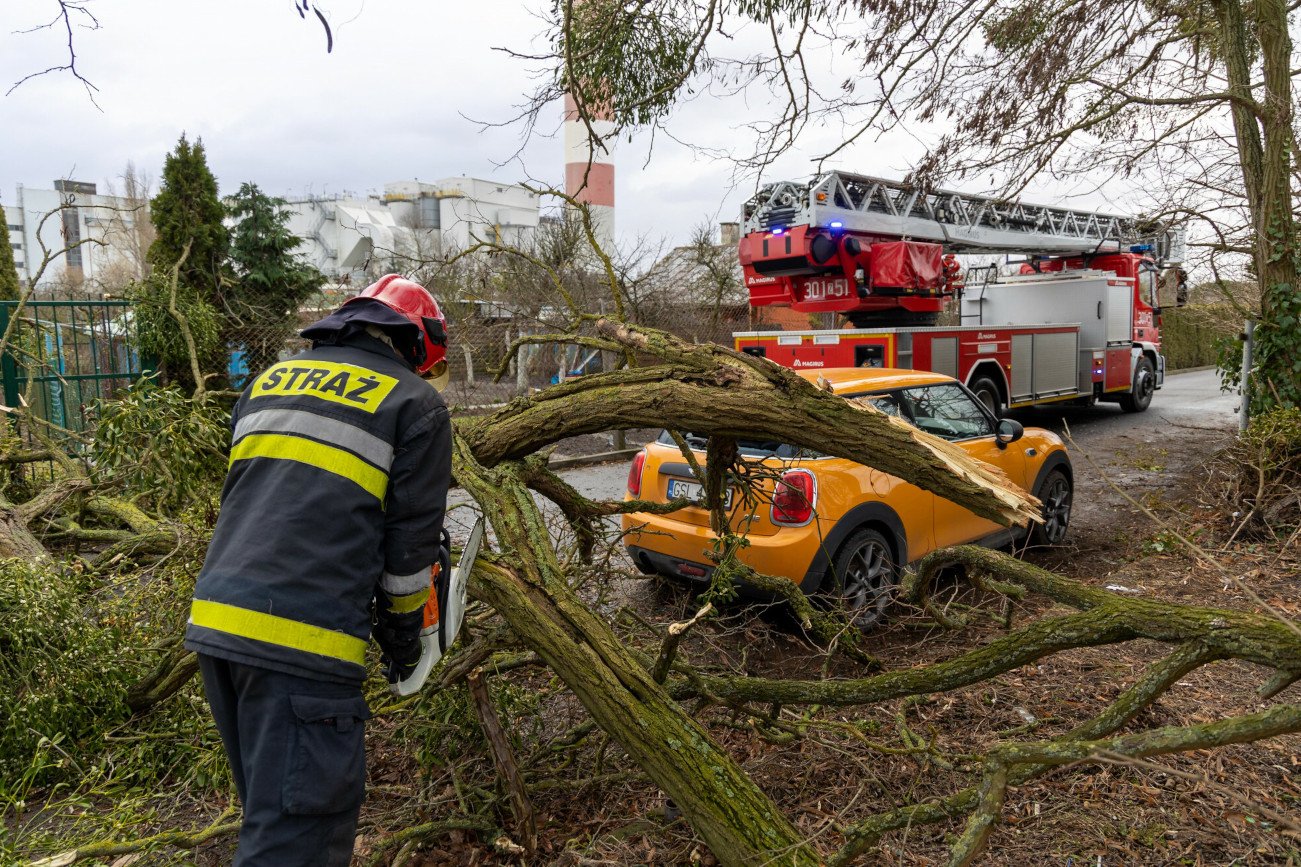 Skutki ostatnich wichur w Polsce. Ponad dwa tysiące interwencji służb.