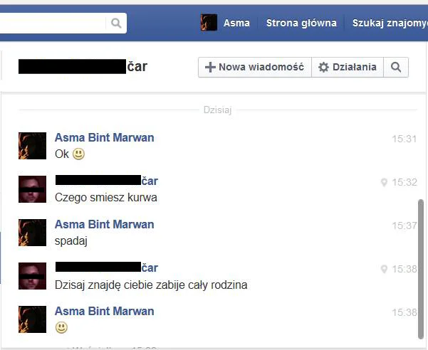 Groźby pod adresem moderatorki forum