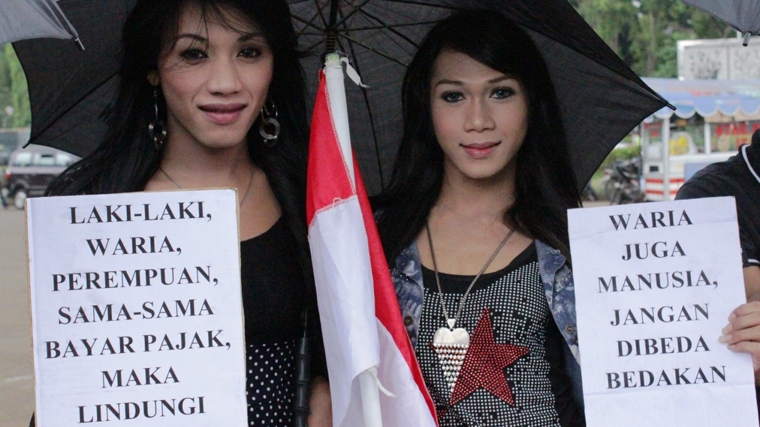 Demonstracja Waria w Jakarcie