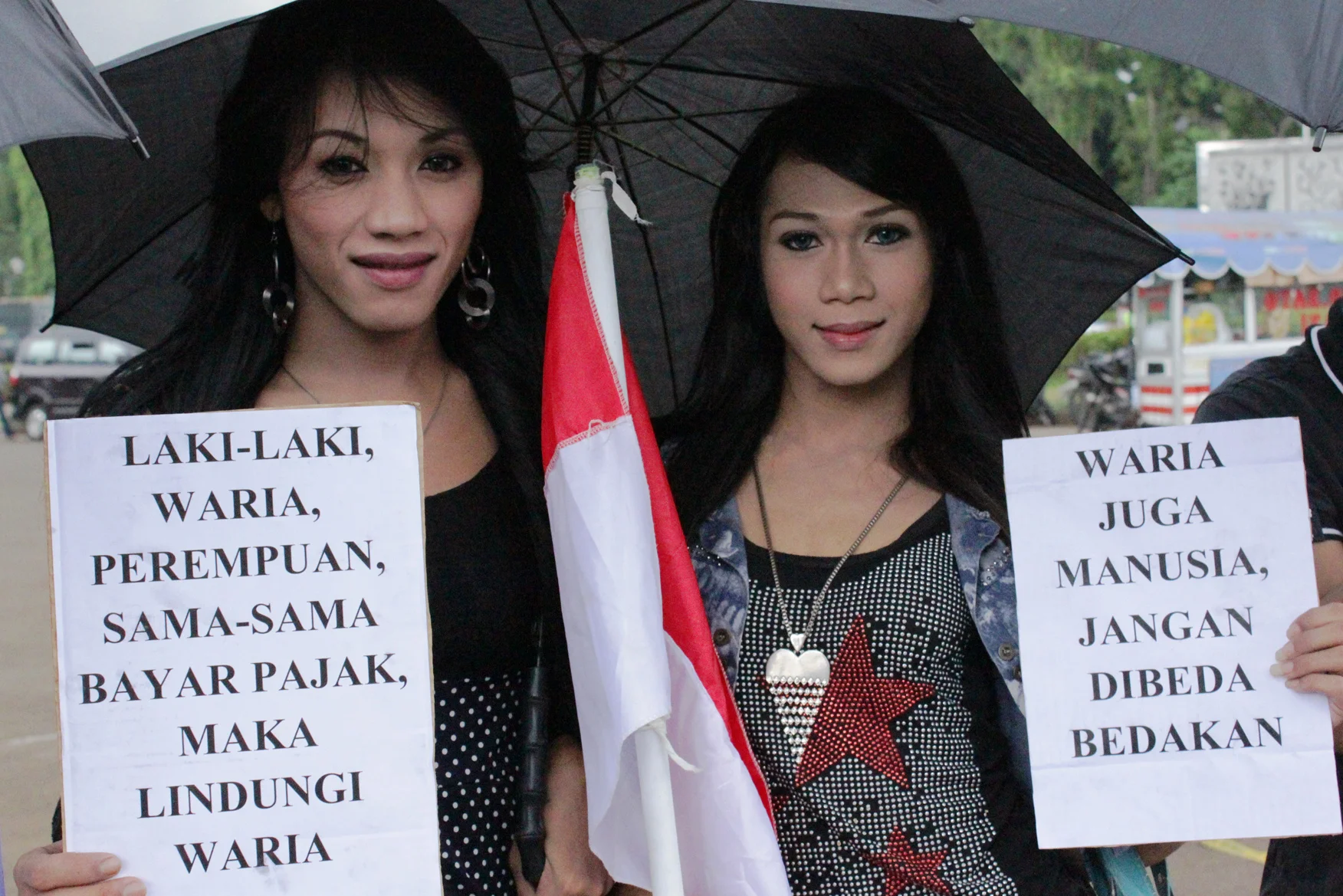 Demonstracja Waria w Jakarcie