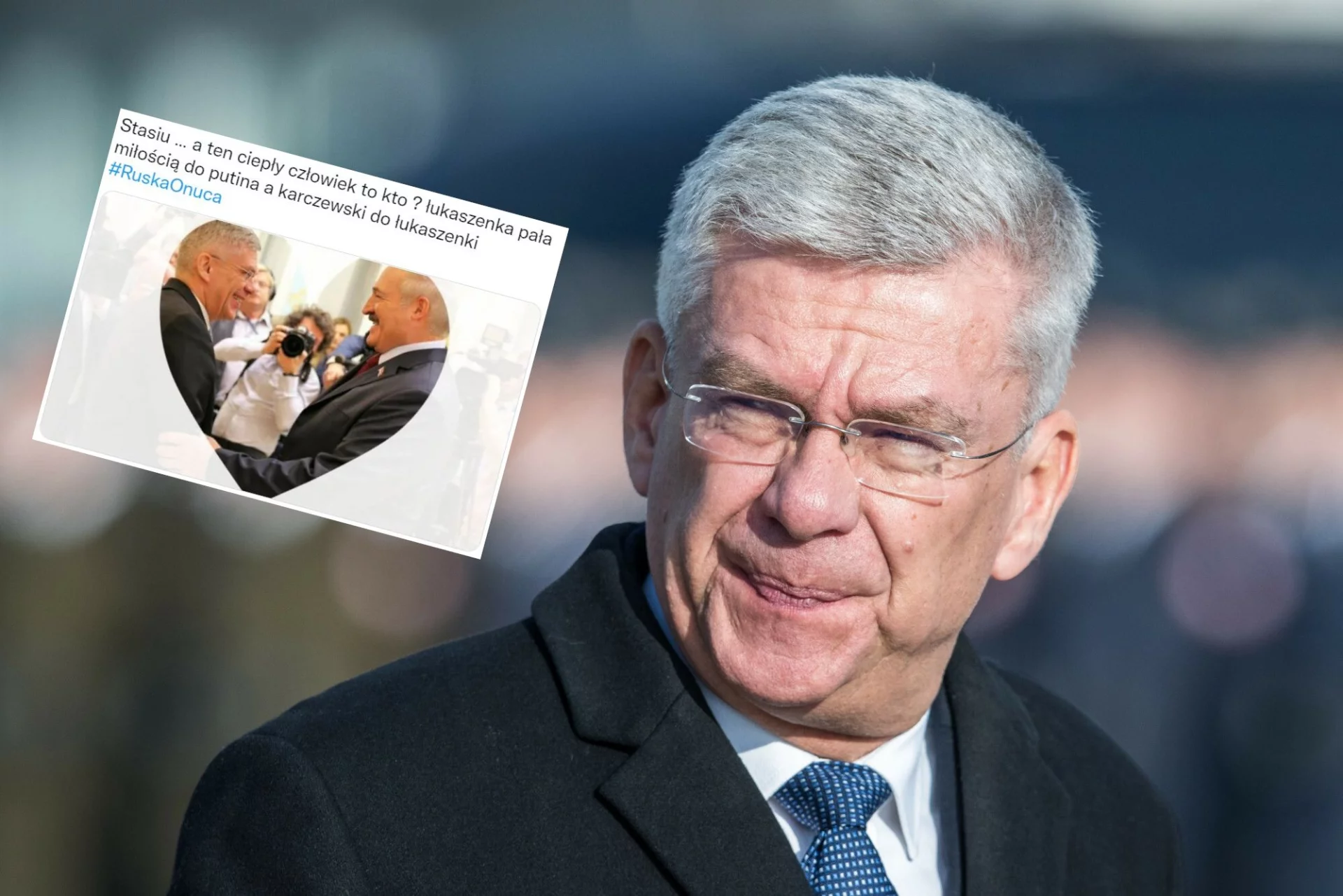Stanisław Karczewski pokazał zdjęcia Tomasza Grodzkiego z ambasadorem Rosji.